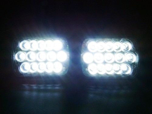 7x6 5x7 LED Headlights HID Light Bulbs Crystal Clear Sealed Beam Headlamp Pair - Picture 5 of 5