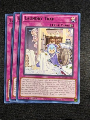 Yugioh - 3x Laundry Trap MP22-EN231 1st Edition Rare NM