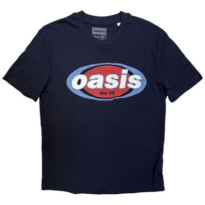Oasis Live 25 Elliptical Band Logo T Shirt