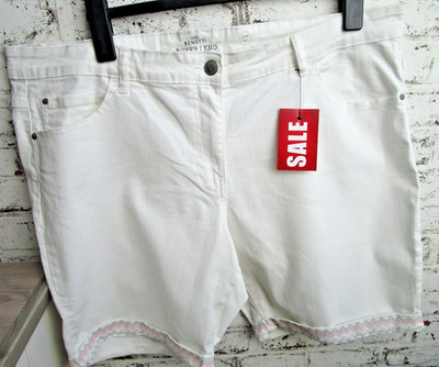 Bermuda Sommerhosen weiß Benotti Damen 50 neu kurze Jeans Baumwolle nicht getr.