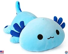 Onsoyours Blue Axolotl Plush Toy - 13" Soft Stuffed Salamander Pillow, Kawaii