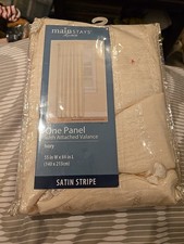 Mainstays Marjorie Sheer Voile Curtain Panel IVORY 55x84 One Panel B24