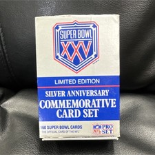 Pro Set Super Bowl XXV Silver Anniversary Limited Edition 160 NFL Football Cards
