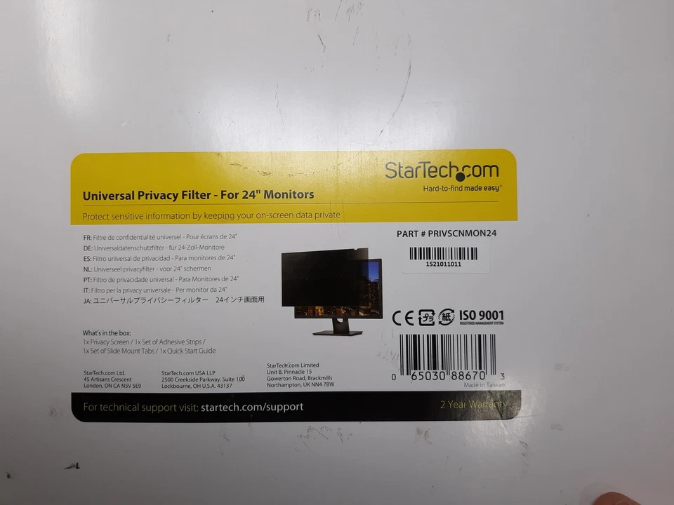 StarTech.com PRIVSCNMON24 Universal Privacy Filter for 24" Monitors - Image 3 of 4