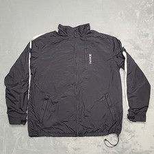 VTG Nike Windbreaker Men XL Black Full Zip Track Jacket Retro Sportswear Y2K 90s