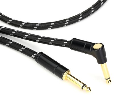 Fender Deluxe Series Tweed Instrument Cable - Straight to Right Angle - 10 foot