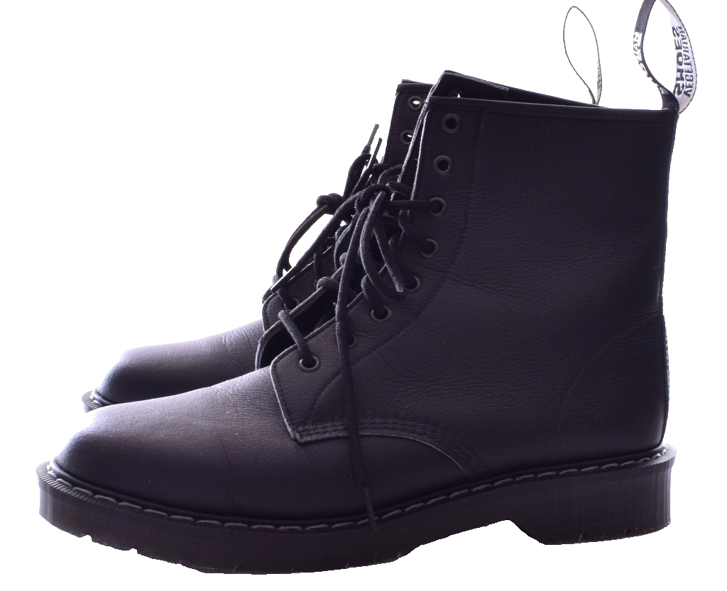 Solovair Vegetarian Black Boots 8 Eye Made in England US 10 