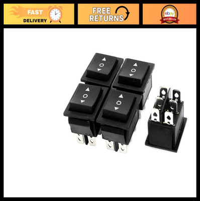 5 Pcs 6 Pin DPDT 3 Position Snap-in Rocker Switch AC 16A/250V 20A/125V - Boat Us