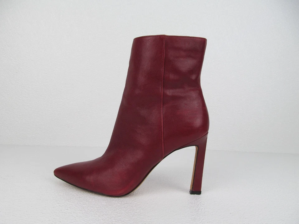 Bota de aguja Vince Camuto Sashala punta cuero borgoña para mujer talla 7M Foto 3 de 4