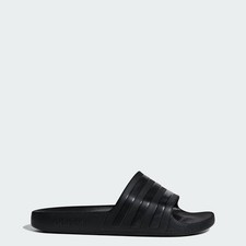 Adidas Men's Adilette Aqua Slides Sandals Core Black - For Sports, Pool, Beach