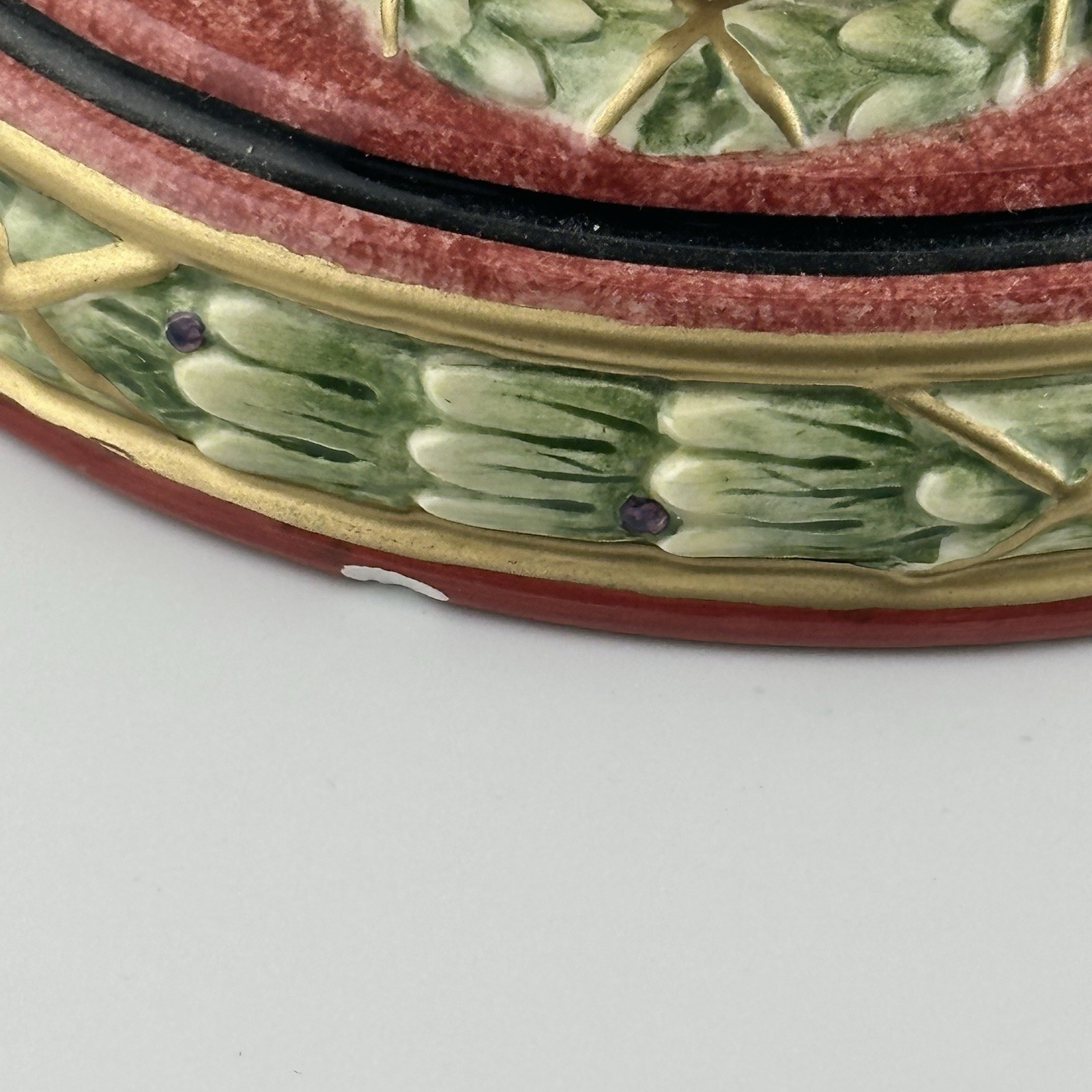 RARE Fitz and Floyd EQUESTRIAN Fall Christmas Chestnut Garland Cache Flower Pot