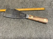 Vintage Red Devil 2” Flexible Putty Knife Pewter Farrell Brass Pins Exotic Wood