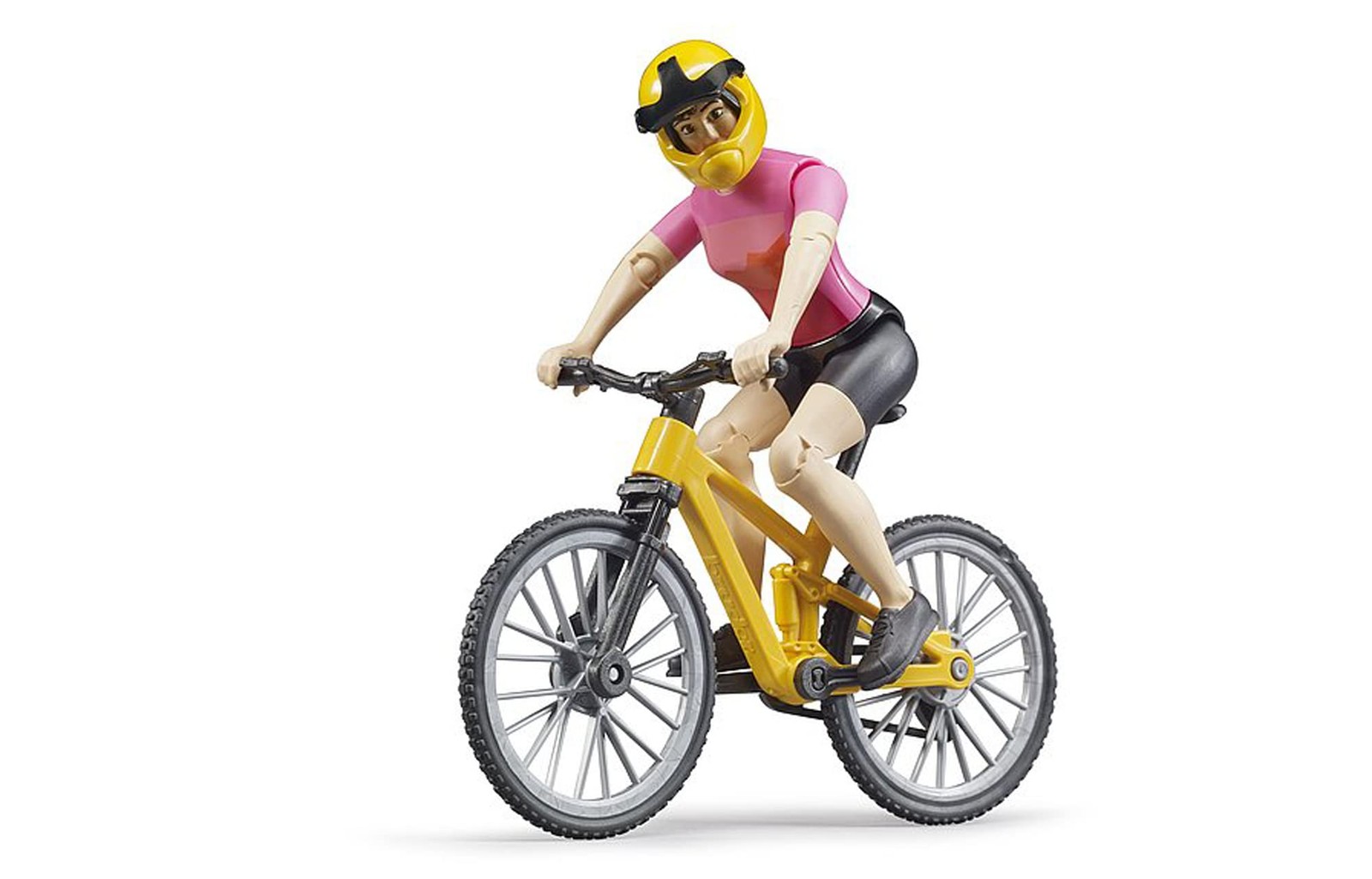 VTT bworld avec cycliste articulé et figurine Bruder 63111