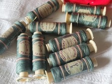 Lot 10 bobines de fil Tergal Thiriez teinte 4762