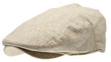 Men's Linen Flat Ivy Gatsby Summer Newsboy Hats Small-Medium Khaki