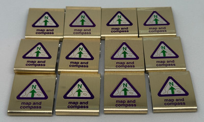 (12) Cub Scouts Map and Compass Belt Loop Slides  Retired BSA - NEW