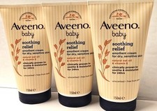 Aveeno Baby Soothing Relief Emollient Cream 150ml - Pack Of 3