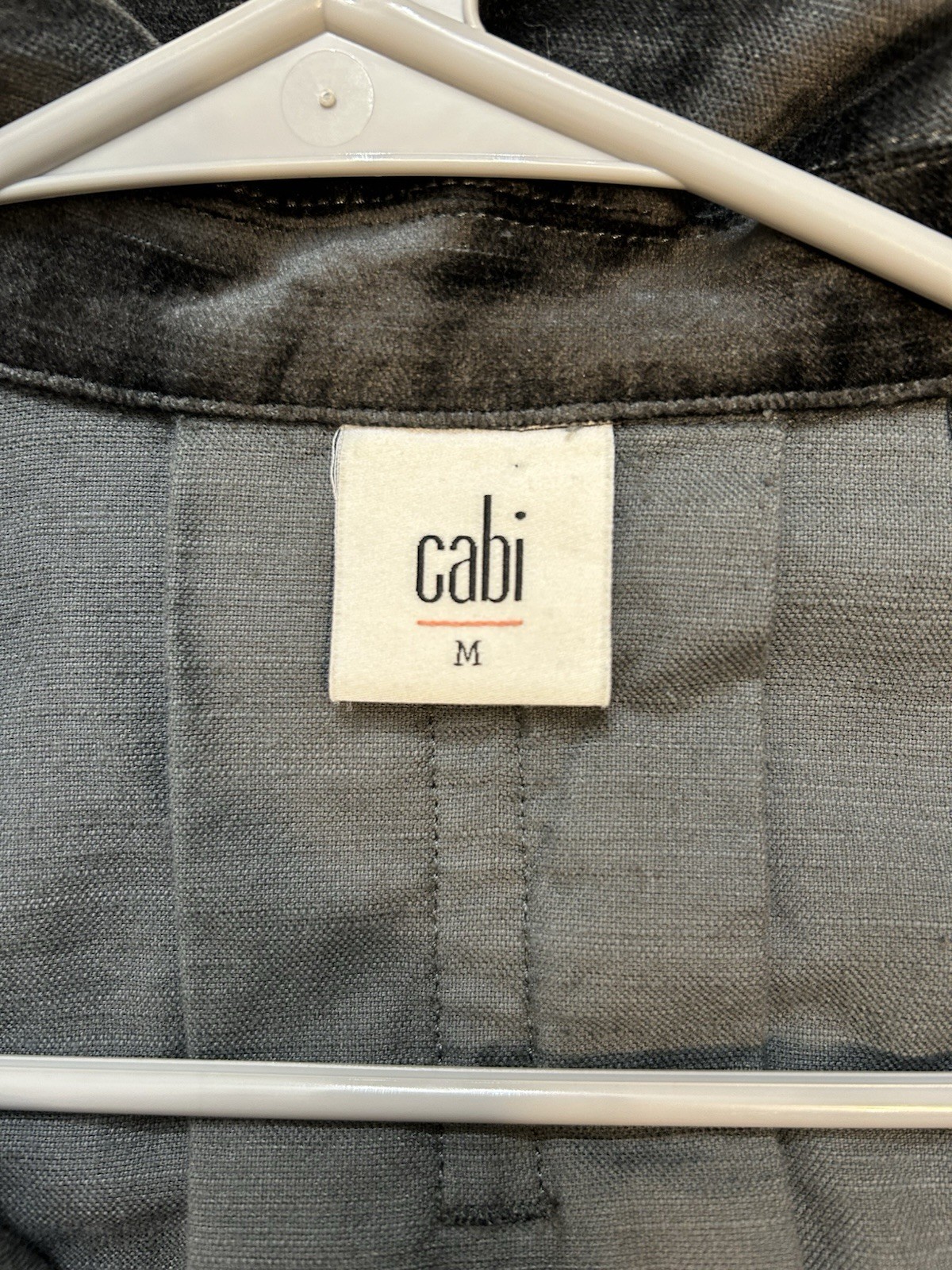 Cabi Black Button-Front Collared Wimsigoth Velvet… - image 2