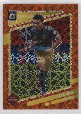 2021 Panini Donruss Road to Qatar Optic Orange Velocity Prizm 2/49 Luis Diaz n0c