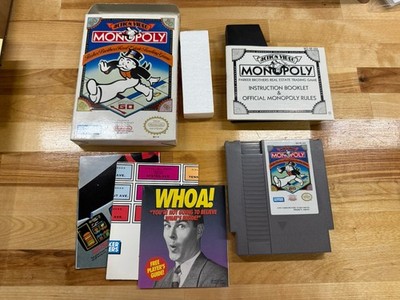 Monopoly Nintendo NES Complete CIB w/ Poster Manual Map Box Sleeve NICE