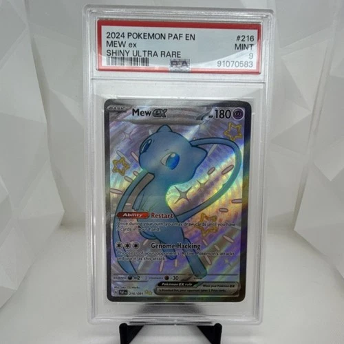 Pokémon SV: Paldean Fates Mew ex 216/091 Shiny Ultra Rare Holo PSA 9 Card