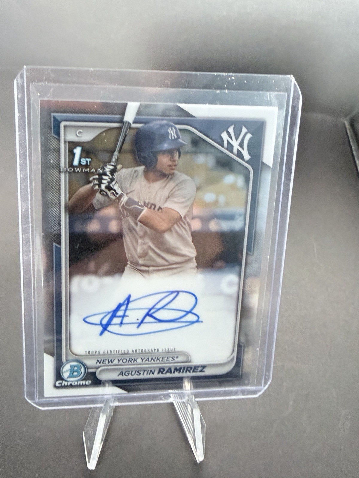 2024 Bowman - Chrome Prospect Autographs Agustin Ramirez #CPA-AR (AU, RC)