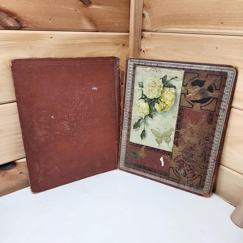 Victorian Scrapbook Cover Floral book boards early 1900s Antique embossed