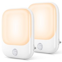 Nachtlicht Steckdose Bewegungsmelder Schlafzimmer LED Dimmbar Warmlicht 2Er Set