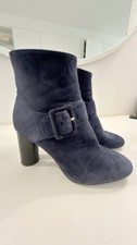 KAREN MILLEN WOMENS NAVY BLUE SUEDE ANKLE BOOT SIZE UK6 EU39