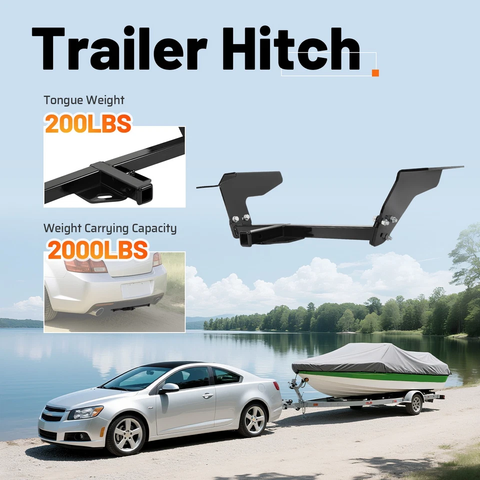 Class 1 Trailer Hitch Receiver Bumper Tow For Cobalt SS/HHR/Pursuit/G5 04 05-11 - Imagem 4 de 4
