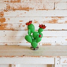 18"Cactus-Nopales Green Handmade Rustic Metal Art Farmhouse Home Garden Decor