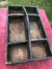 Great Antique Primitive Wood Cutlery Hardware Tote Green Paint — photo 9