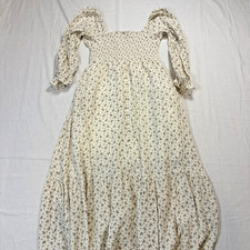 Worth Collective Dress Womens Large Emerson Smocked Maxi Bump Friendly Floral