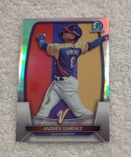 2023 Bowman Chrome #WBC-97 Andres Gimenez WBC Flag Refractor #/499