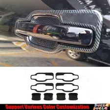 For Ford Ranger 2023-2024 ABS Carbon Fiber Exterior Side Door Bowl Frame Cover