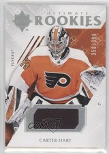 2018 Upper Deck Ultimate Collection Rookies Jerseys 350/399 Carter Hart #95 2rd