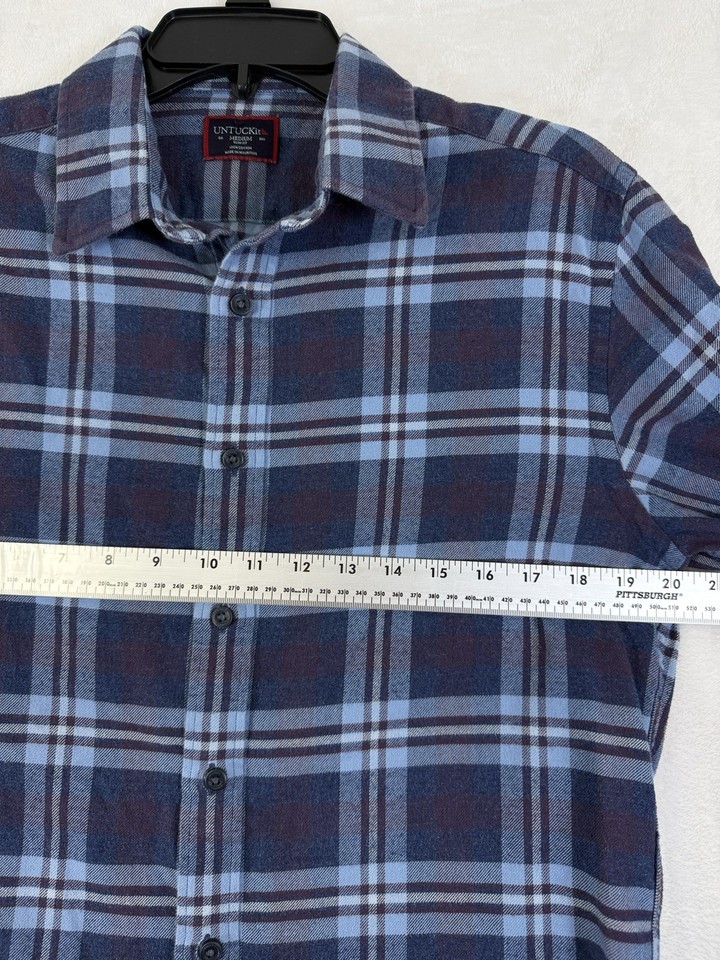 Chemise Urban Pipeline Flanellette Homme Taille M - Bleu à Carreaux - NEUF Sans étiquette