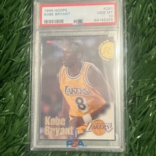 1996-97 NBA Hoops Kobe Bryant RC Rookie Card #281 PSA 10 Mint. rookie card picture