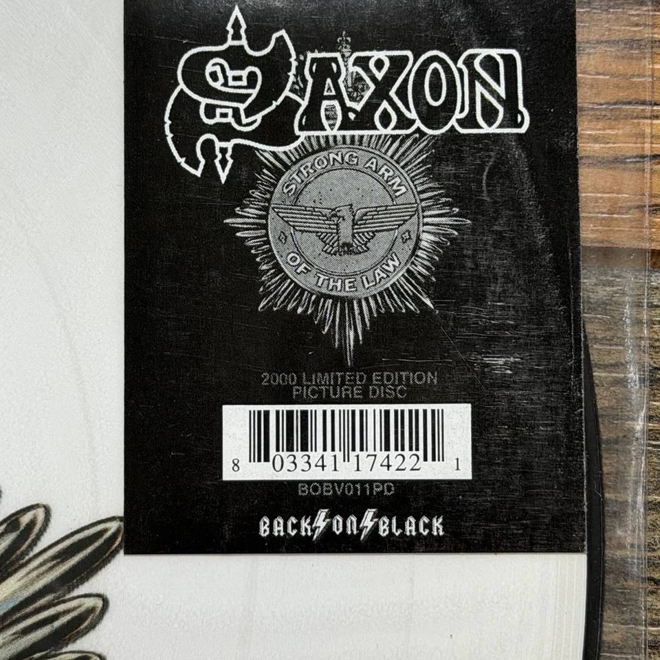Saxon Strong Arm of the Law LP 2005 Picture Disc Back On Black BOBV011PD NM - Image 3 of 4