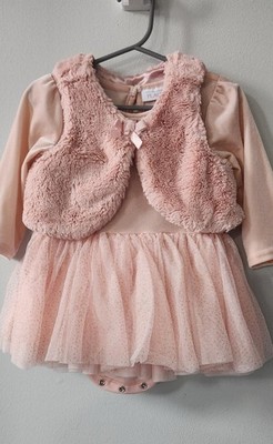 9-12 months Childrens Place Toddler Girls Fancy Party Dress Adorable Pink Easter