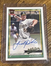 Jack Perkins 2026 Topps Series 1 On Card Rookie Auto Athletics RC Autograph