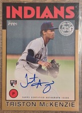 2021 Topps Series 2 TRISTON MCKENZIE 1986 Topps Baseball Autograph Gold /50 (RC)
