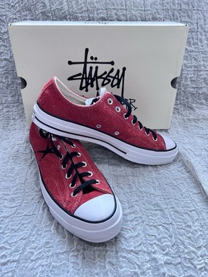 Stussy x Converse Chuck 70 Low Poppy Red,size 11