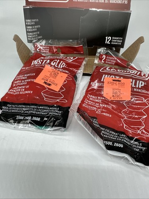 #ad 4 GENUINE COLEMAN INSTA CLIP #95 LANTERN MANTLES 2 2 PACKS FACTORY SEALED $19.50