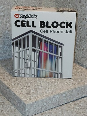 Cell Phone Jail w/ Lock, Key,  CELL BLOCK by stupidiotic Holds Up to 6 Devices