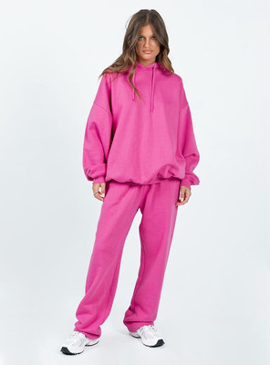 Princess Polly Ritu Pink Oversized Hoodie Sweatshirt Loungewear Pullover Sz 6