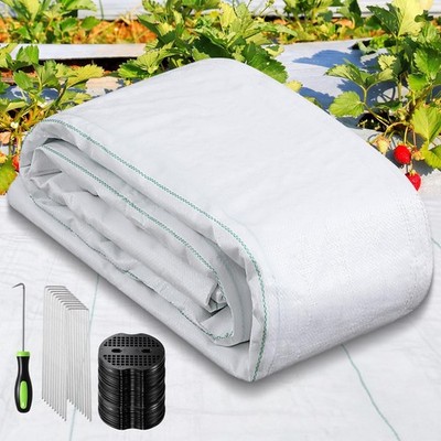 3.2 oz 3 x 100 ft White Landscape Fabric Heavy Duty Weed Barrier Fabric Lands...