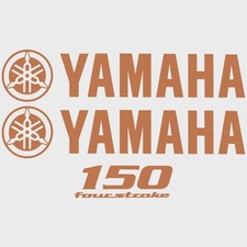 Yamaha Boat Cowling Decal HW2386 | 150 Four Stroke Bronze Sticker (Kit)