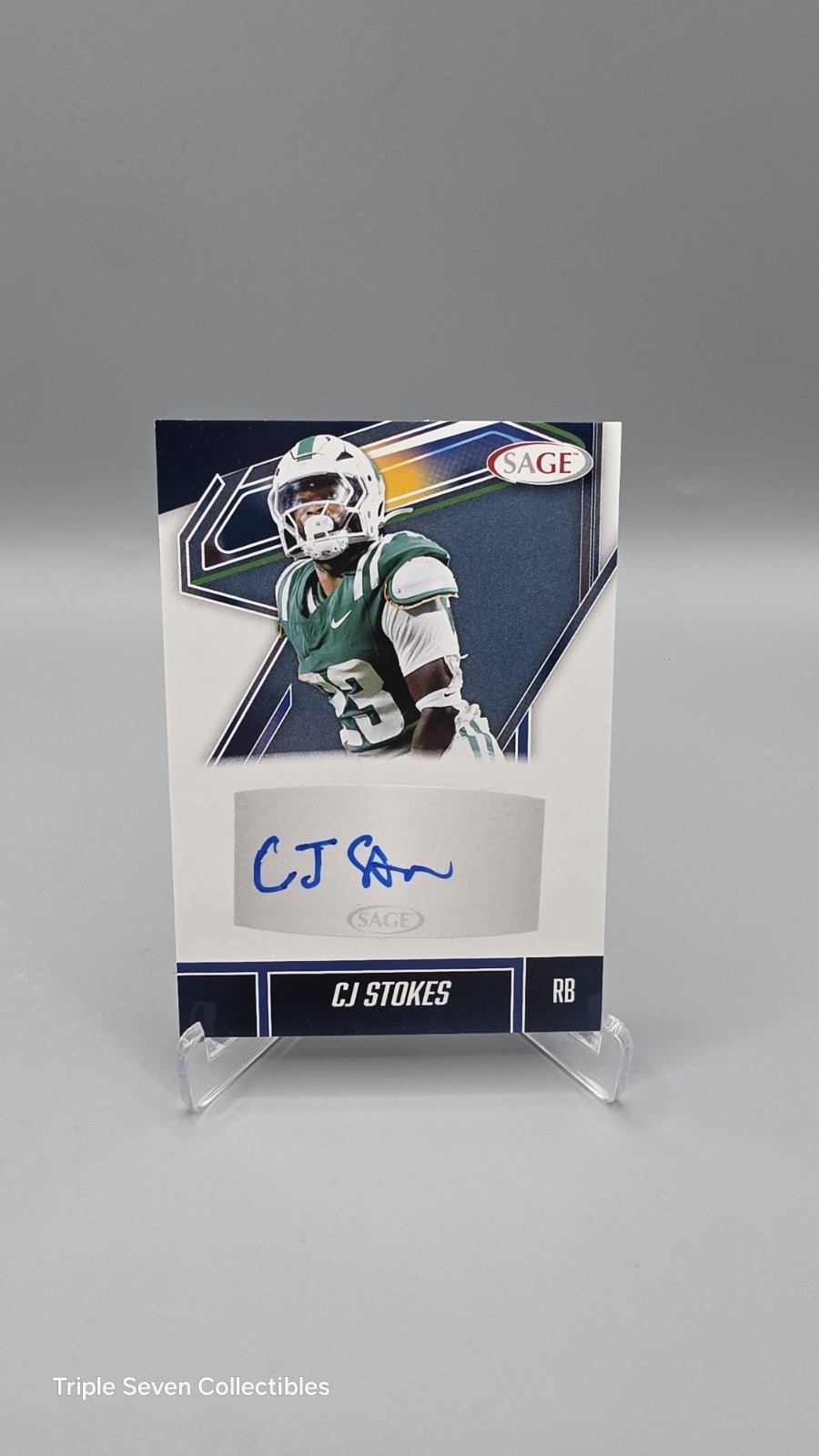 2026 SAGE CJ Stokes Autograph Auto A-CJS Charlotte RB Football