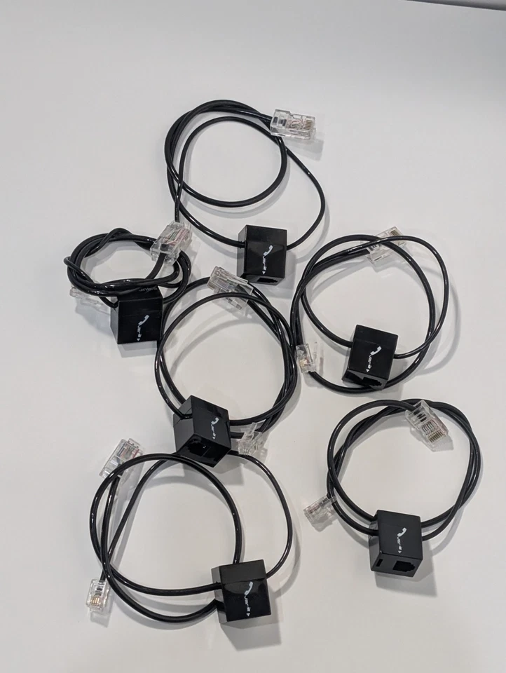 *Lote de 6 Cables de Interfaz Telefónica Plantronics para Teléfono o Base Foto 2 de 4